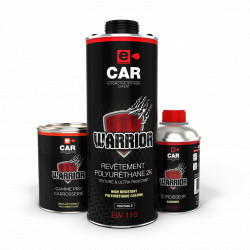 Pack revêtement peinture teintable polyuréthane structurée WARRIOR