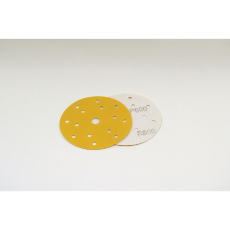 100 Disques Velcro D.150mm 15 Trous Scs Gold