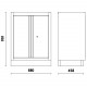Module fixe 2 portes pour ameublement d'atelier BETA 