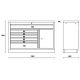 Module fixe 7 tiroirs pour mobilier BETA C45PRO