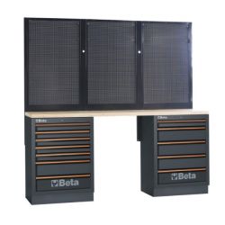 Mobilier établis d'atelier BETA Tools 2 modules 3 panneaux porte-outils