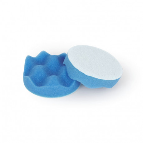 Mini disque mousse de polissage ondulé 80mm x 20mm Bleu (Medium)