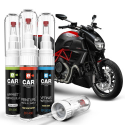 Kit Stylo Moto avec un apprêt, une peinture et un vernis