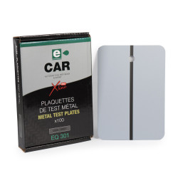 Plaquettes métal blanche pour test peinture