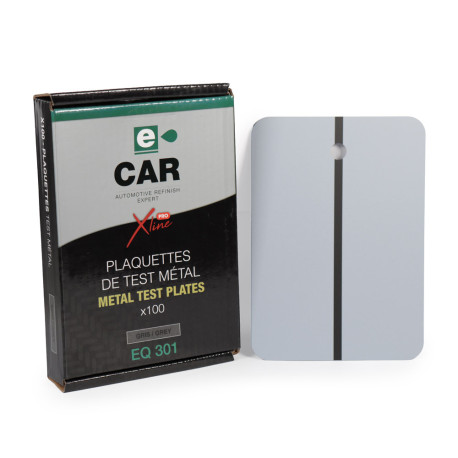 Plaquettes métal blanche pour test peinture