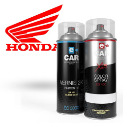 Bombe de peinture Honda + Vernis bicomposants
