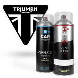 Bombe de peinture Triumph Moto + Vernis bicomposants