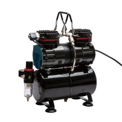 Compresseur TC-90T Twin Cylinder Airbrush Compressor with Air Tank
