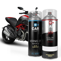 Kit Bombe de Peinture toutes teintes moto + Vernis