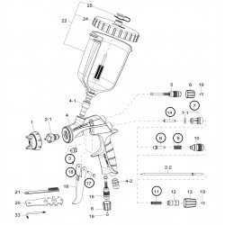 Pièces détachées pour pistolet IWATA LS400
