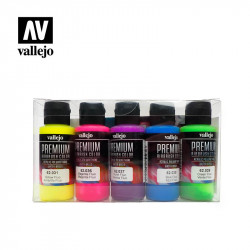 Pack peinture Fluorescente Vallejo pour aérographe 