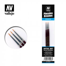 Pack de 3 Pinceaux synthétiques 